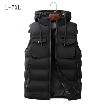 

Vest Men Stylish 2019 winter Warm Sleeveless Jacket Men Winter Waistcoat Men's Vest Fashion Casual Coats Mens Plus Size L-7XL