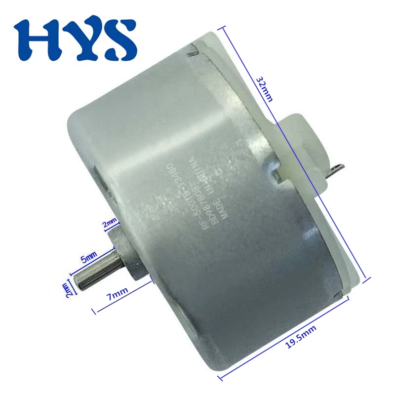 

2Pcs Mini Motor DC 12V 6700rpm Micro Electric high Speed 12 Volt V Motor Alarm Blender Fragrance Reverse Motors RF-500TB-1340