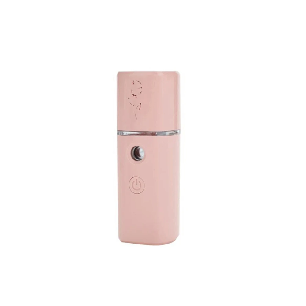 PINK Мини увлажнитель воздуха Арома диффузор для ароматерапии Портативный Цвет лица розовый белый уход за лицом увлажнение испаритель домашний - Цвет: PINK