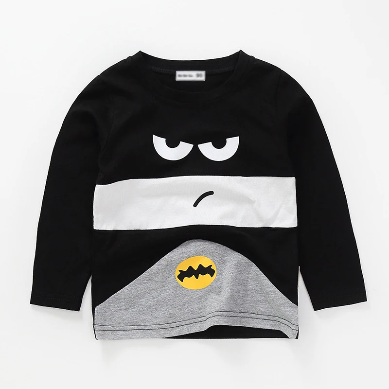 BatmanC Новые хлопковые футболки для мальчиков и девочек; Детские футболки с длинными рукавами; рубашки с героями мультфильмов; топы для детей; Одежда «мстители», «Марвел», «Бэтмен», «Капитан Америка» - Цвет: BatmanC