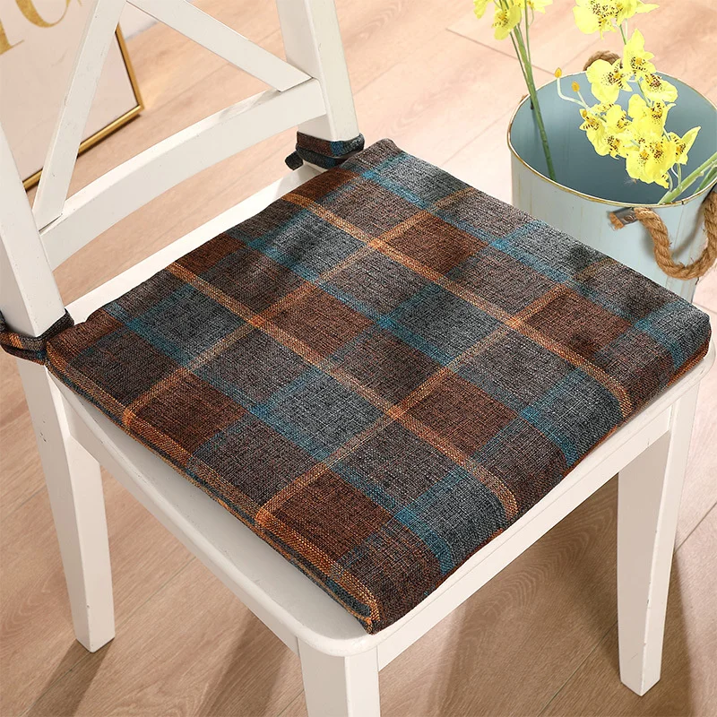 Утолщенные квадратные подушки для стульев с льняным принтом подушка медитации