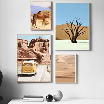

Desert Canvas Art Landscape Print Posters Decoration Camel Pictures Wall Decor For Living Room Poster Art Print Canvas Unframed