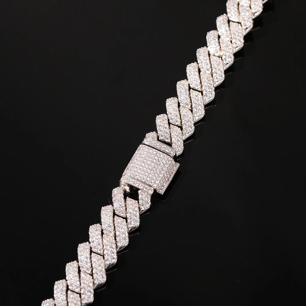 TBTK 13 мм Micro Pave зубец кубинская цепочка ожерелья модные хип хоп полный льдом из кубического циркония ювелирные изделия для мужчин и женщин