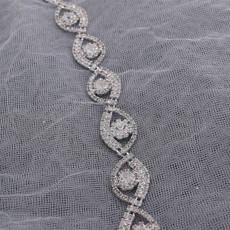 1 ярд 2,2 см ширина женское платье украшения отделка пришить стразы стеклянные аппликации для свадебного платья кружева "сделай сам" отделка