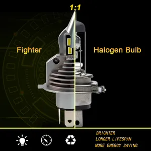Image 5 - H4 LEDモーターサイクルヘッドライト,Canbus電球,12v,6000k,白,黄色,70w,150000lm,ハイ/ロービーム,H4