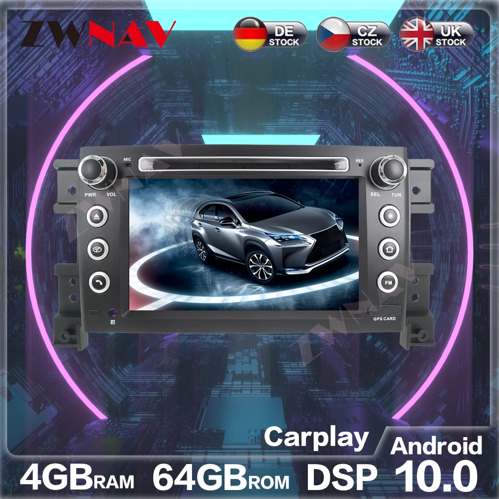 

Octa Core CD DVD Player 2 Din Stereo Android 10.0 Car Radio for SUZUKI GRAND VITARA 2005-2012 GPS Navigation Autoradio Headunit