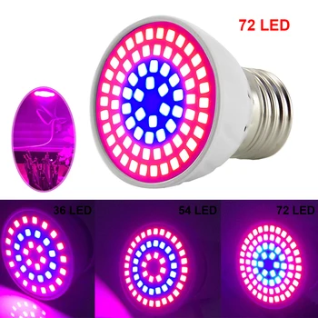 

36 54 72 LED Grow Light E27 Plant Growing Lights Bulb Lamp for Room Indoor Hydroponic Home Vegetables Flower Seeds greenhouse