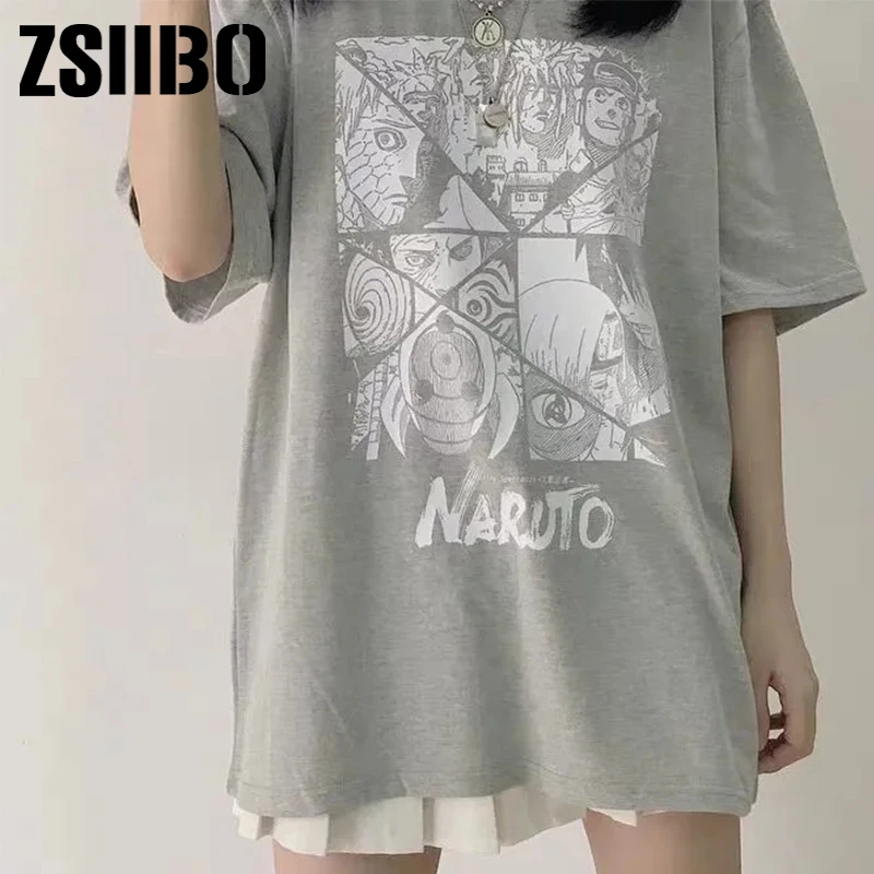 y2k top aesthetic vintage femme t-shirts korean style oversized t shirt clothes Woman cotton tshirts harajuku Naruto ropa mujer