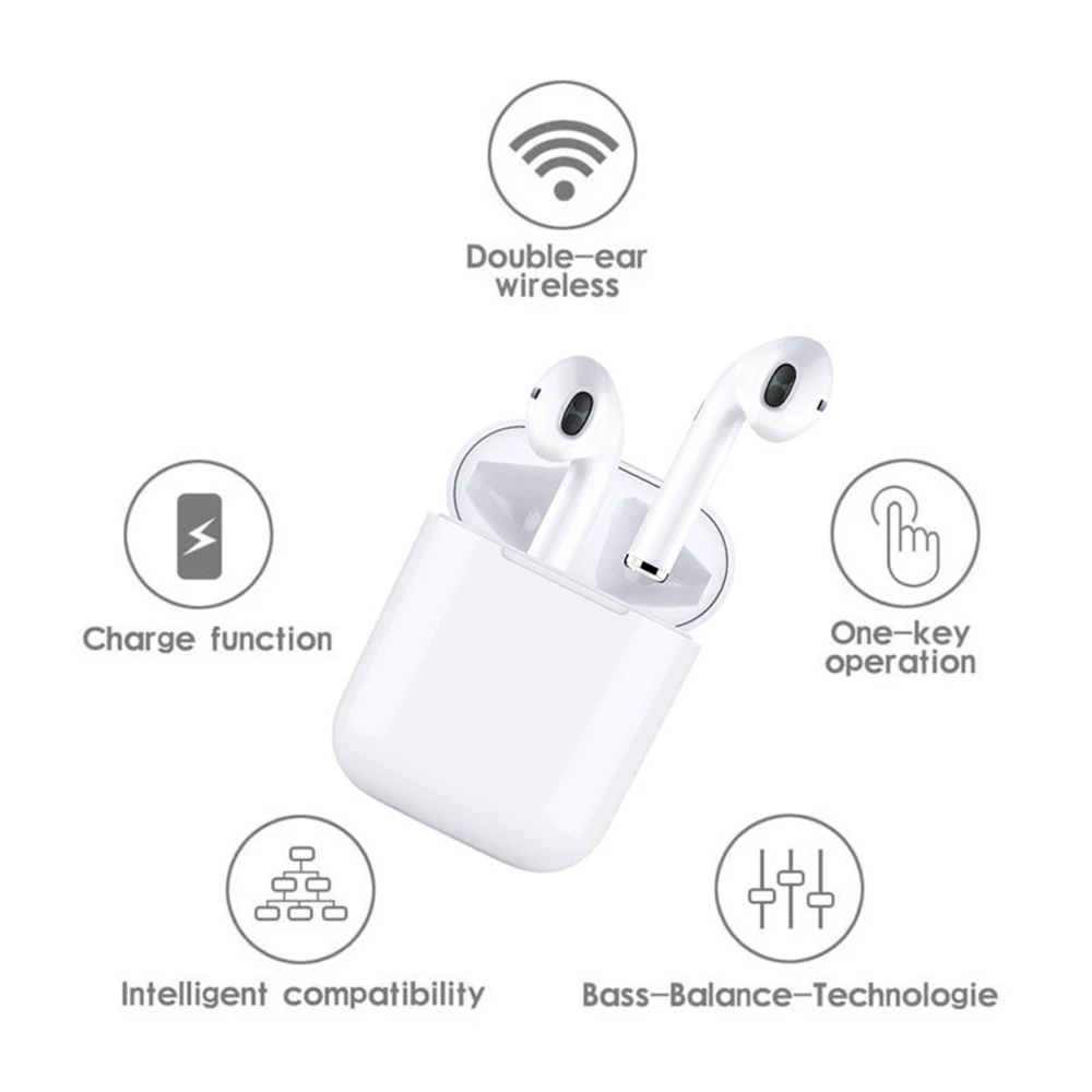 Классический I9sTWS Беспроводная Bluetooth гарнитура Мини наушники спортивные музыкальные наушники умные кнопки Избегайте небрежного прикосновения