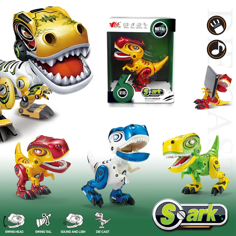 4 цвета сплав динозавр голос робот свет образование мини-игрушки для детей подарок