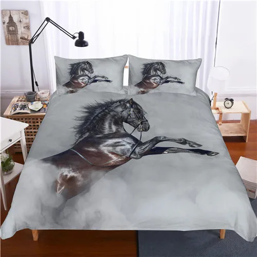 

3D Horse Cover set Soft Gift Bedding set comforter Bed set Pillowcase King bedding set comfortable Part 2