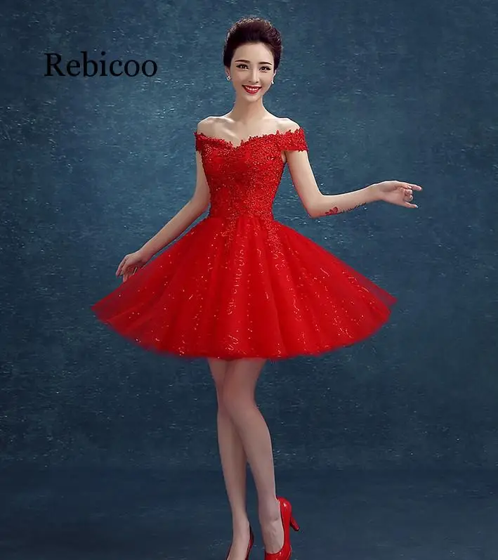 Red Party Homecoming Gowns A line robe de soiree Short dresses vestidos festa | Женская одежда