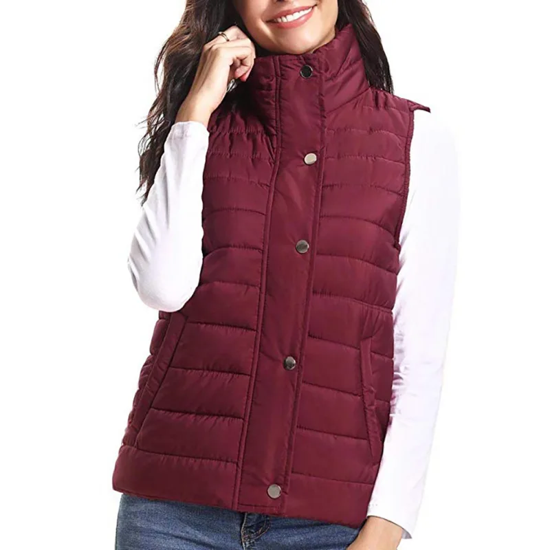 Женская верхняя одежда, куртка, Женская куртка Chaqueta Mujer, складывающиеся жилеты, легкая куртка на молнии с карманами, зимняя теплая верхняя одежда