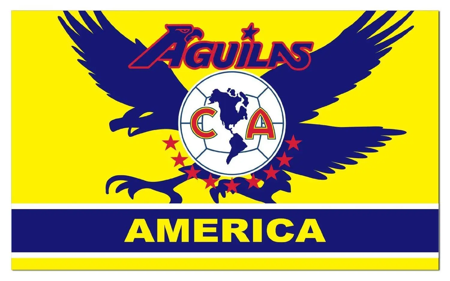 3ft x 5ft3 x5ft Бандера Клуб Америка Las Aguilas флаг печати баннер, флаг из полиэстера Размер 150*90 см