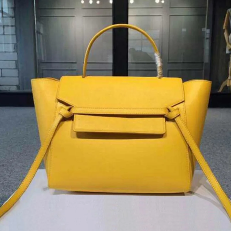 

Caker 2018 Women Large Big Genuine Leather Handbag Wing Bag Trapeze Handbag Elegant Lady chain Belt Shoulder Bag Crossbody Bag