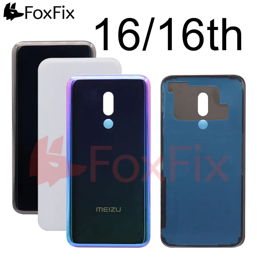 Задняя стеклянная панель для MEIZU 16 16th Крышка батарейного отсека задняя дверь корпус чехол для MEIZU 16th задняя крышка батарейного отсека Замена панели