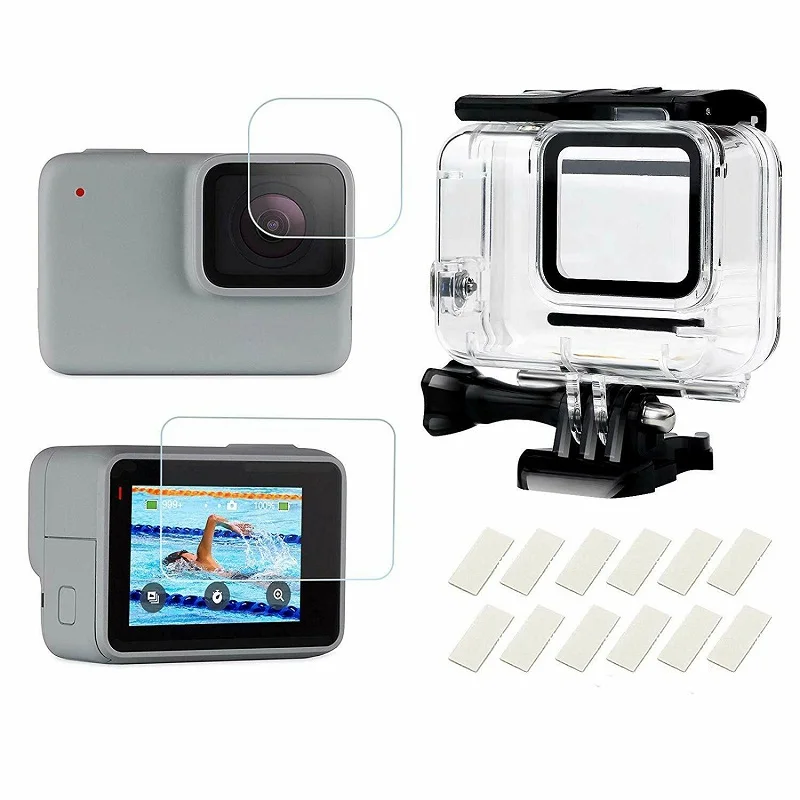 Водонепроницаемый защитный корпус прозрачный чехол для GoPro Hero7/6/5