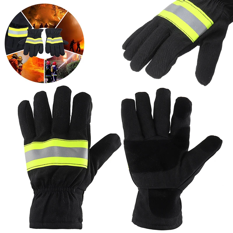 Guantes De Seguridad Ignífugos, Cinturón Reflectante Negro, Protección  Contra Incendios, Suministros Para Soldadura Y Clima Frío, Guantes De Lucha  Contra Incendios - Guantes Ignífugos - AliExpress