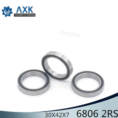 6806-2RS Bearing 10Pcs 30x42x7 mm ABEC-1 Thin Section 6806 2RS Ball Bearings 6806RS 61806 RS
