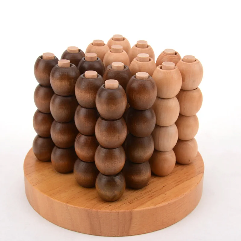 Вызов интеллектуальное пространство мышление деревянная игра 3D головоломка игрушки для детей мультфильм интеллектуальная обучающая игрушка - Цвет: Wood color
