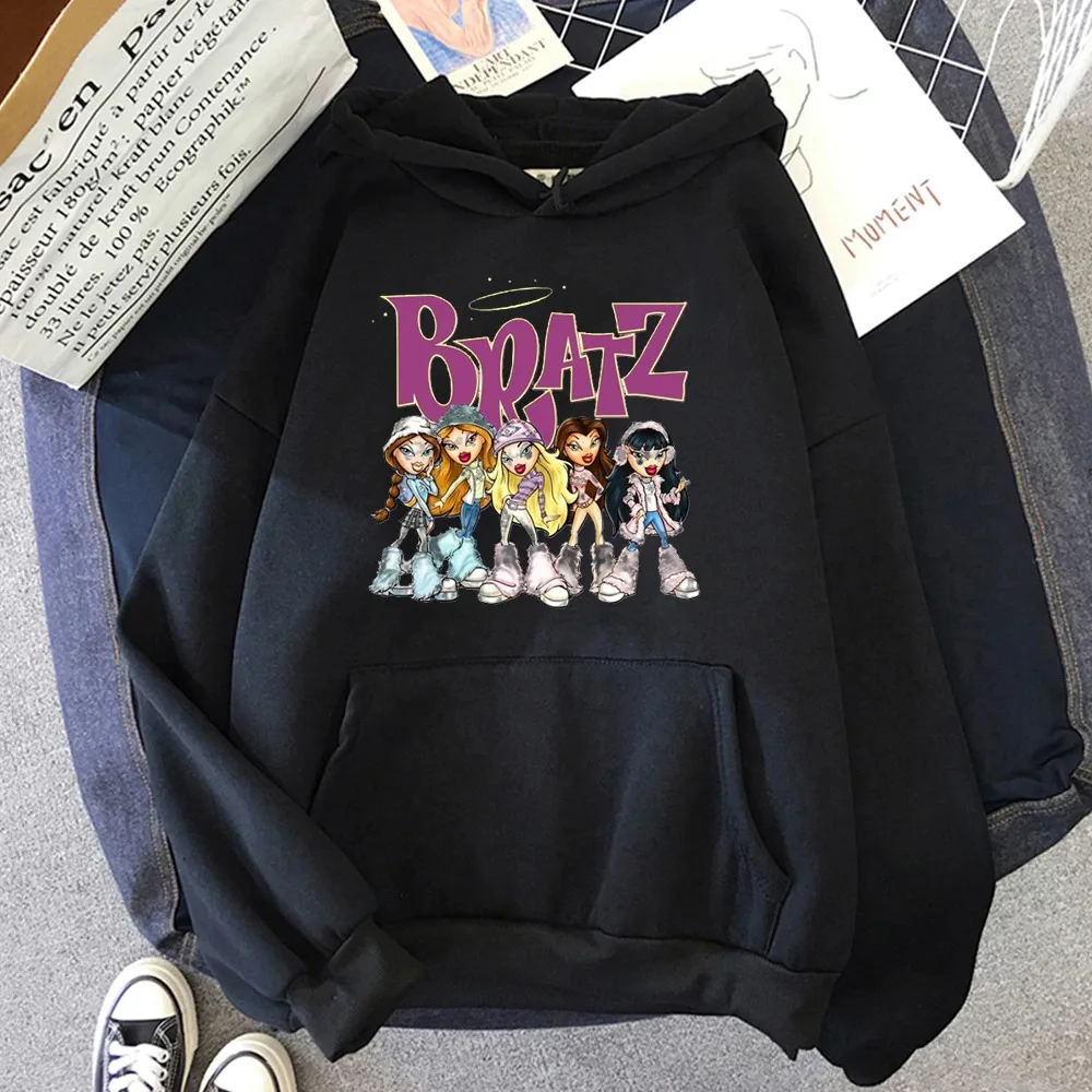 

Hoodies Print Kawaii Bratz Y2K long Sleeve Casual Fashion Pullover Loose Oversized Hoodie Unisex Sweatshirt for Men Women