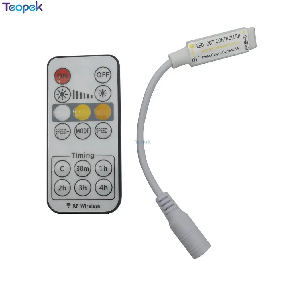 

Mini Led CCT Time Controller16 keys RF Wireless Remote DC5-24V Timing Adjust Controller For CCT LED Strip