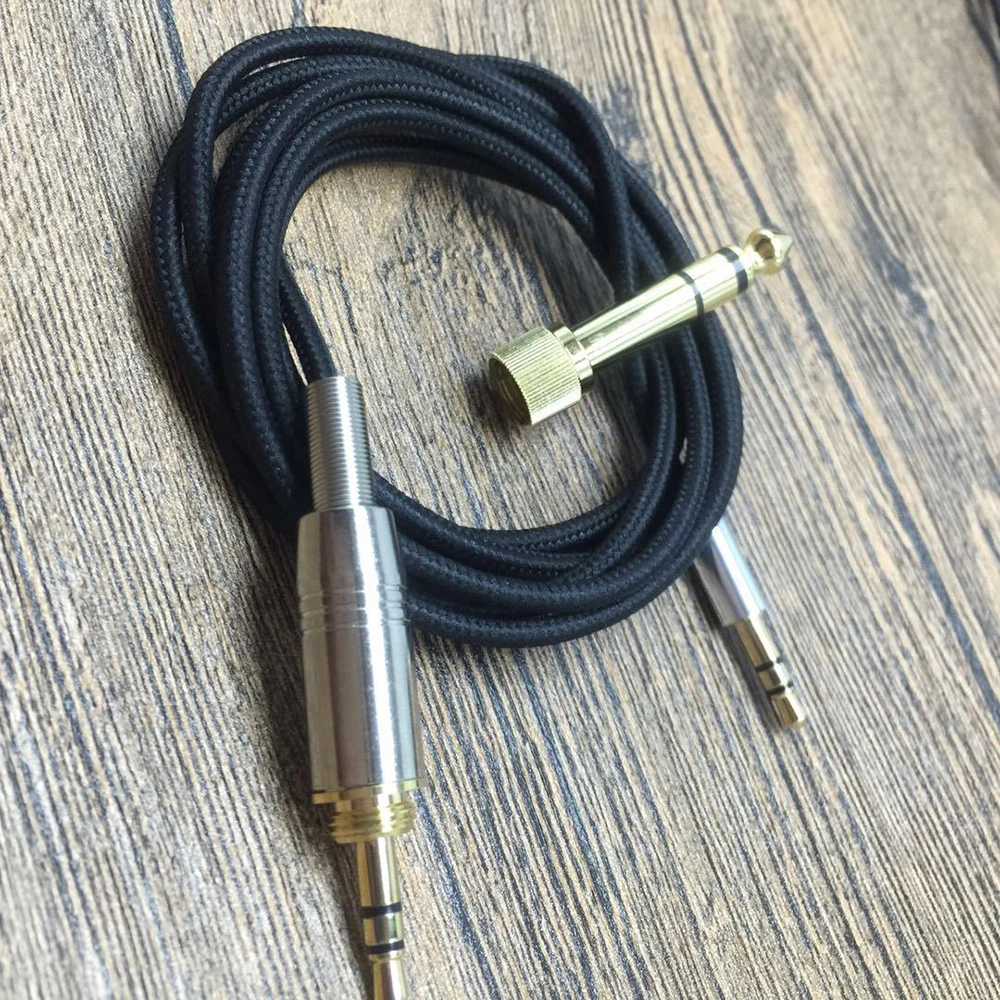 6.35mm Replacement Nylon Braided Cable Extension Cord For Koss Pro4S SP330 SP540 UR42i UR2i BT539i BT540i ProDJ200 Headphones