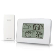

Multifunction Digital Alarm Clocks Weather Station Wireless Sensor Hygrometer Thermometer Watch LCD Time Desktop Table Clocks