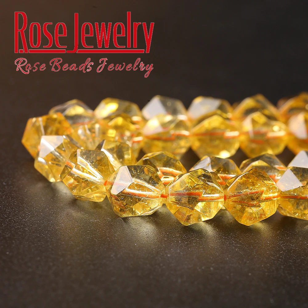 Wholesale AAA Natural Faceted Citrines Beads Yellow Crystal