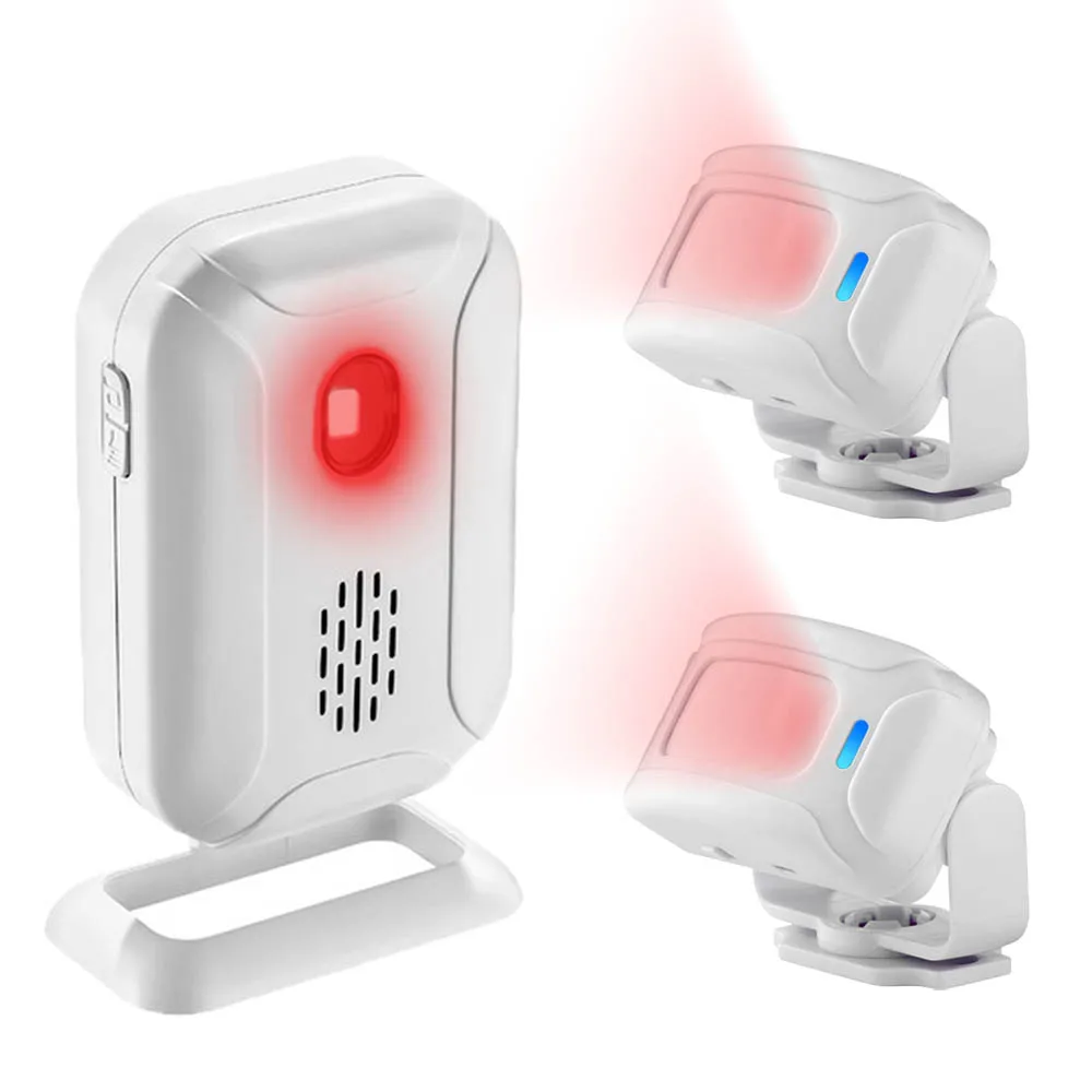 36 Ringtones Shop Store Home Security Welcome Chime 2 Wireless Infrared PIR Motion Sensor Movement Detector Entry Alarm Bell