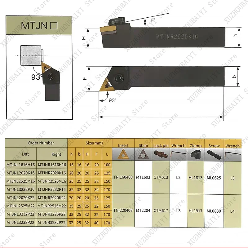 MTJNR2020K16 держатель инструмента обрабатывающий файл металлический режущий карбидный держатель инструмента внешний токарный инструмент держатель токарный станок с ЧПУ