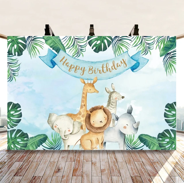 Floresta da selva batida dos desenhos animados elefante macaco crianças  aniversário fotografia fundos recém-nascidos chá de fraldas festa de  família backdrops - AliExpress