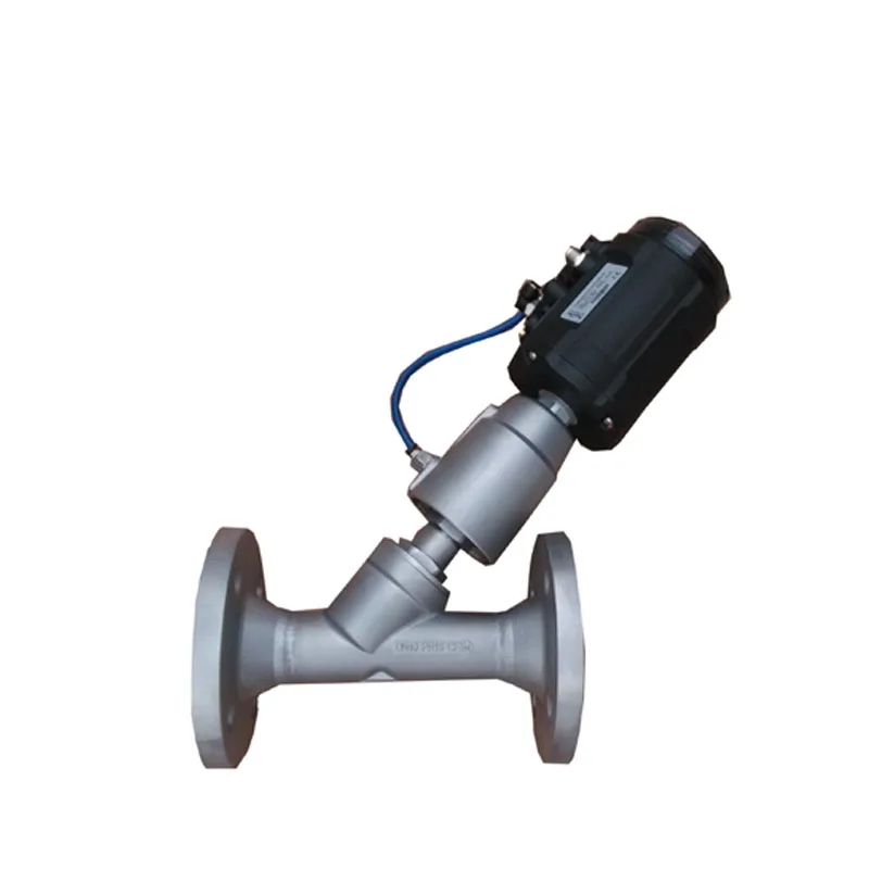 

Stainless Steel Flange Type Pneumatic Proportional Angle Seat Valve with Intelligent Head and Adjustable Valve Opening
