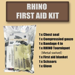 Kit de primeiros socorros rhino para configurar kit de sobrevivência ao ar livre kit de emergência para acampamento, caminhadas ou aventura ao ar livre engrenagem ifak