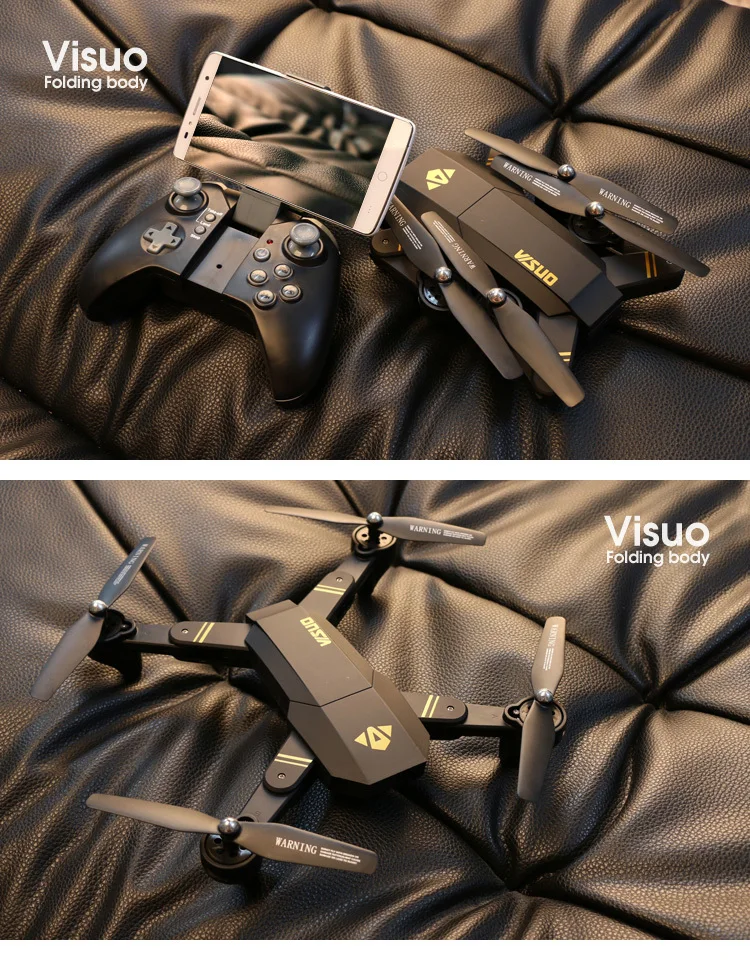 Visuo Xs809hw(xs809h-w-hd-g) UAV WiFi FPV Складная с 2-мегапиксельной камерой, g-сенсор RC Quadadapter RTF 2,4 GHz