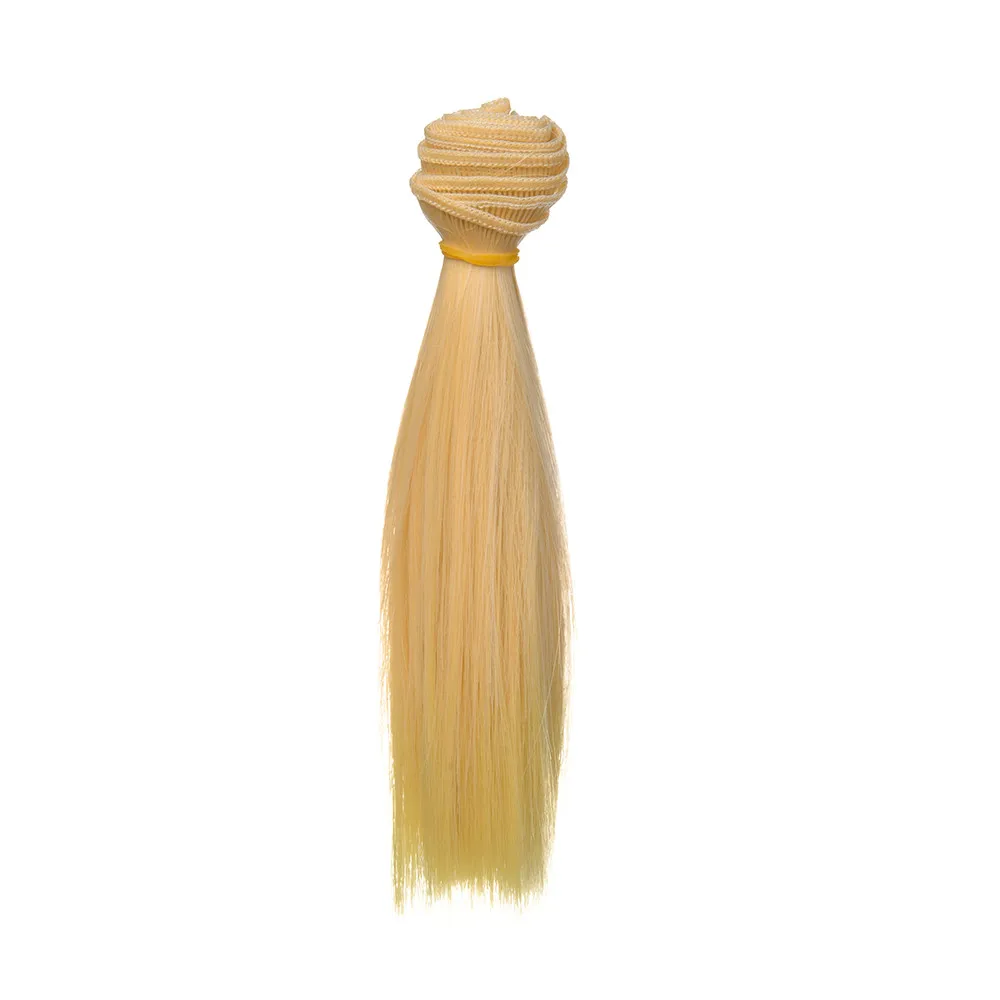 15X106 см кукольные аксессуары, прямой парик из синтетического волокна для кукольных париков, высокотемпературная проволока, сделай сам, хороший подарок#30N22 - Цвет: E
