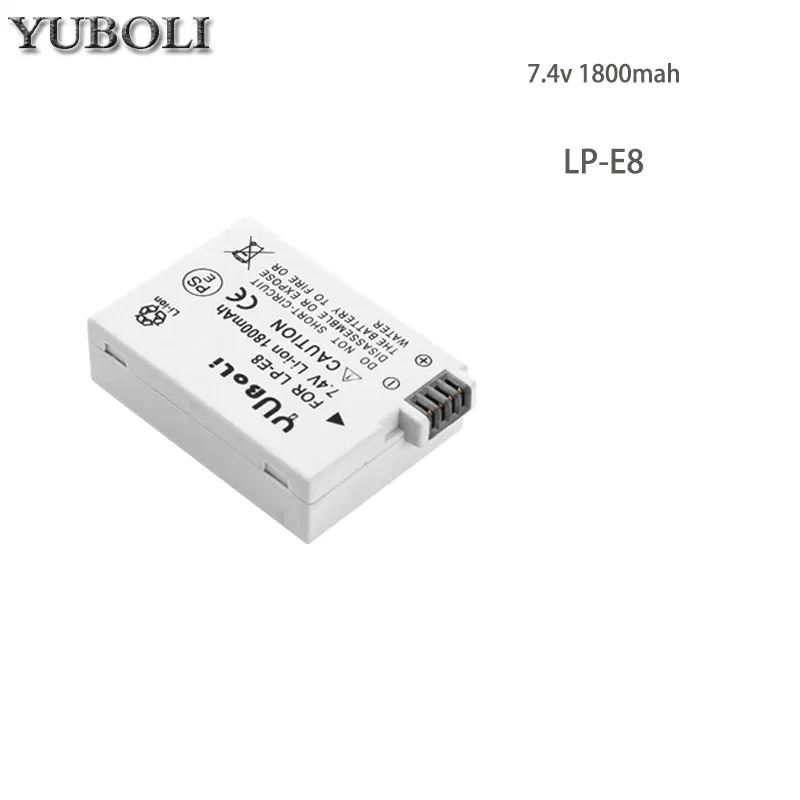 Акумуляторная батарея LP-E8 LPE8 LP E8 Батарея мА/ч. Аккумулятор AKKU емкостью+ type-c LCD Dual charger для цифровой однообъективной зеркальной камеры Canon EOS 550D 600D 650D 700D X4 X5 X6i X7i T2i T3i
