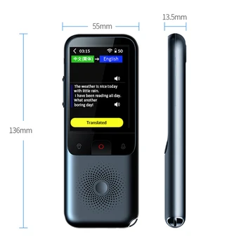 

T11 Instant Travel Translator Voice Smart WIFI 138 Languages Online Offline Dialect Real-time Recording Translation HD