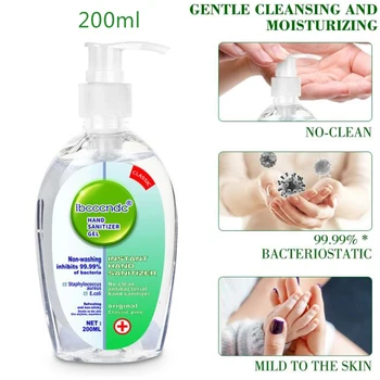 

200ml Portable Antibacterial Hand Sanitizer Disposable Disinfectant Gel 75% Bacteriostatic Gel Hand soap Wipe Out Bacteria