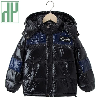 

HH Children Winter Jacket for Boys Warm Hooded ≥90% White Duck Down Coat -30℃ Waterproof Anti-Snow Anti-stain Baby Kids Parkas