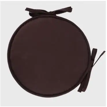 Dark brown 30x30 см однотонное круглое сиденье покрывало на кресло подушка нескользящий диван домашний декоративный мягкий стул подушка для сиденья - Цвет: Dark brown