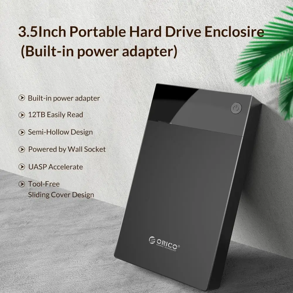 Портативный чехол ORICO для жесткого диска 3 5 дюйма 12 В портативный корпус SATA к USB 0 с