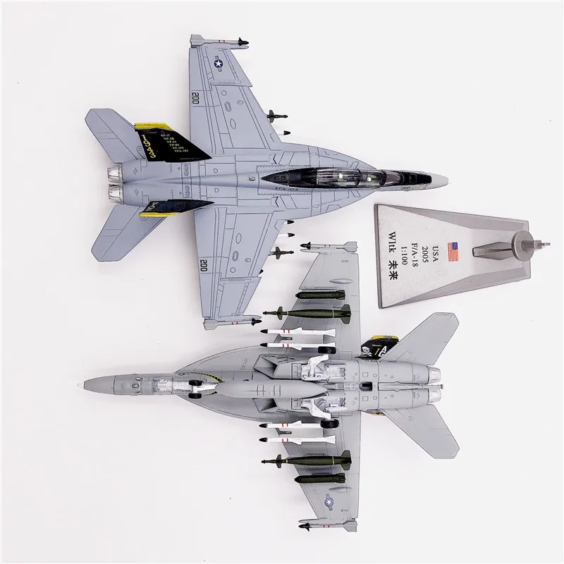 1:100 F/A-18 F F-18 Hornet истребитель-бомбардировщик реактивный самолет Игрушечная модель самолета