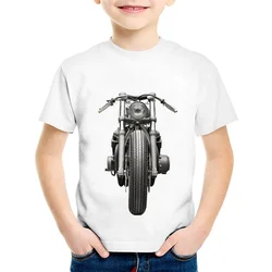 T shirt pour garçons avec motif imprimé de moto rétro, vêtement d'été confortable et décontracté universel pour enfants, nouvelle collection 2022 