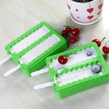 

Homemade Ice Cream Molds Silicone DIY sicle Mold Making Tools with Cover sicle Sticks
