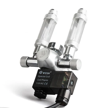 

Aquarium Co2 Equipment 12V Output Output Voltage Aquarium CO2 Regulator CO2 Pressure Regulator with Solenoid Double Trim Valve