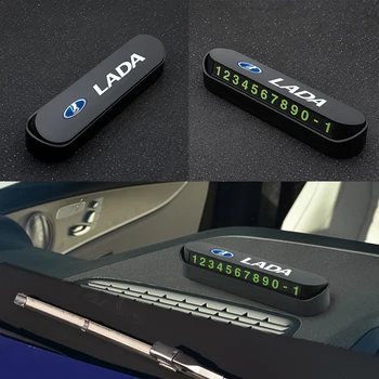 

1PCS Car Styling Temporary Parking Card Phone Number Card For Lada Niva Kalina Priora Granta Largus Vaz Samara 2110 accessories