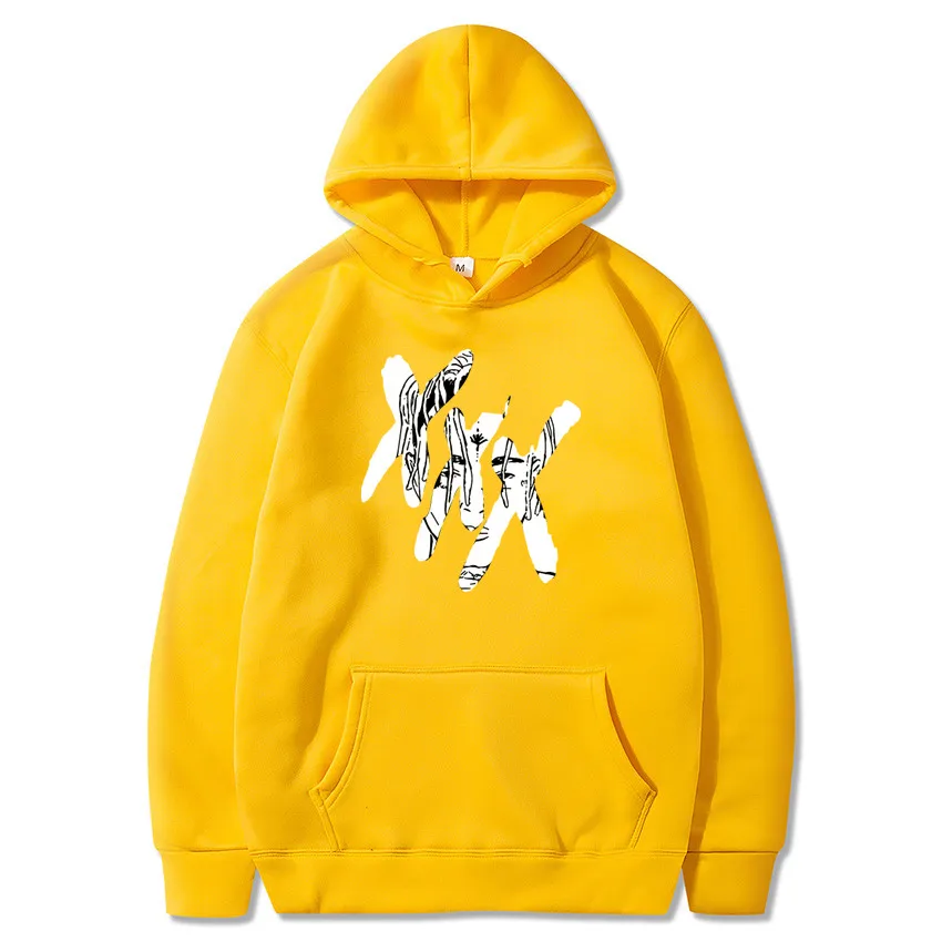 Розовый черный хаки оранжевый белый Xxxtentacion толстовка с капюшоном для мужчин и
