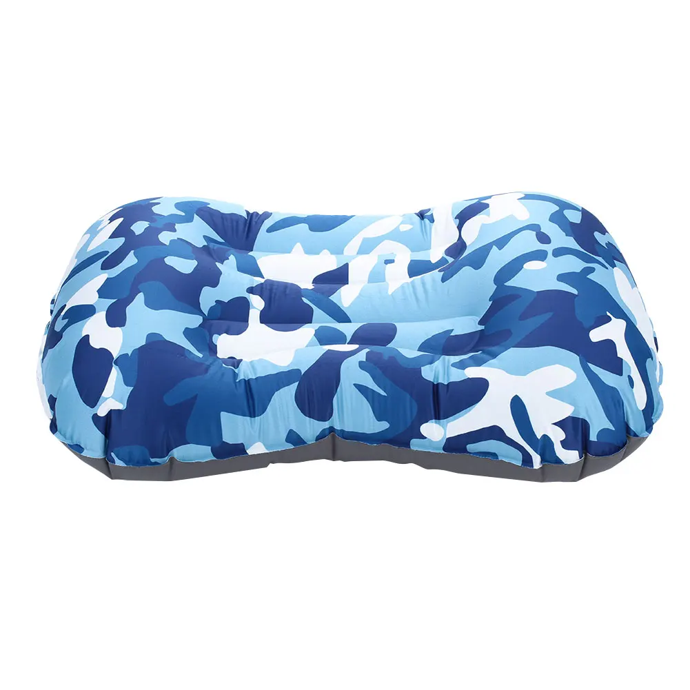blue camouflage Подушки, надувная подушка для подбородка, самолета, унисекс, нейлоновая подушка для шеи, для путешествий, для здоровья, воздушная подушка, поддержка - Цвет: blue camouflage