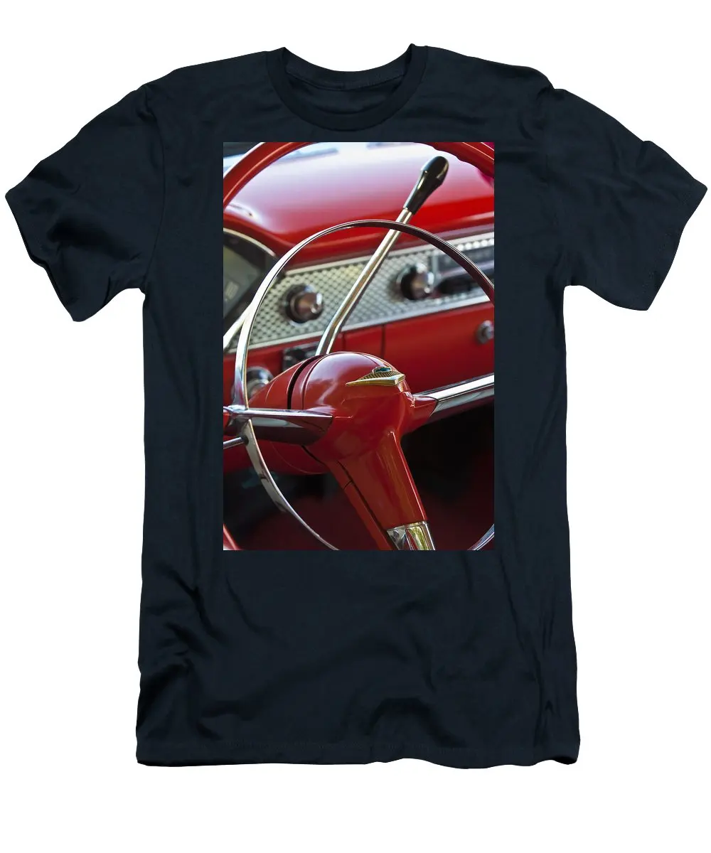 1955 Chevrolet Belair Nomad рулевое колесо мужская футболка| |